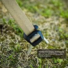 Load image into Gallery viewer, AKmax Military Army Camping Tarp Waterproof Hammock Rain Fly Tent Tarps with Poles for Backpacking, Camping, Hiking, Woodland Camo