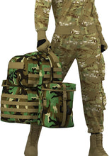 Load image into Gallery viewer, MOLLE Medium Rucksack – Woodland Camo | Classic 60L Load Pack with Frame for Forest Operations - AKmax