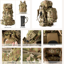 Load image into Gallery viewer, Akmax 100L Large Backpack Camping Equipment Man‘s Bag Hydration Pack backpack Waterproof Backpacks 4 in 1 - AKmax Military