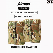 Load image into Gallery viewer, AKmax MOLLE Sustainment Pouches – Comouflage (2-Pack) | Modular Side Pouch Set for Tactical Backpacks & Loadouts - AKmax