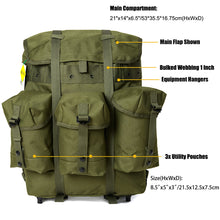 Load image into Gallery viewer, Akmax Military ALICE PACK with Frame Meduim Army Rucksack Olive Drab - AKmax Military