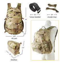Load image into Gallery viewer, AKmax Transformer 30L Ultra Lightweight Fordable & Durable Daypack with Waist Belt - AKmax Military