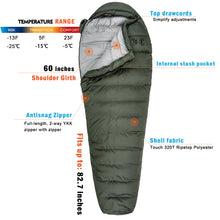 Load image into Gallery viewer, Akmax Military Ranger Winter Down Mummy Waterproof Portable Camping Sleeping Bag - AKmax Military