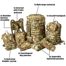 Load image into Gallery viewer, Akmax Military FILBE Tactical Assault Hydration System with Frame Hiking Rucksack Backpack - AKmax Military