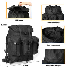 Load image into Gallery viewer, Akmax Military ALICE PACK with Frame Meduim Army Rucksack Black - AKmax Military