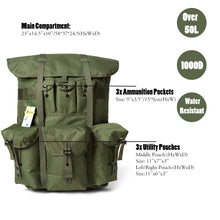 Load image into Gallery viewer, Akmax Military Large Alice Pack Survival Army Tactical Outdoor Rucksack Backpack - AKmax Military