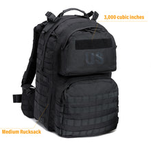 Load image into Gallery viewer, Akmax Military Molle Ranger Army Tactical Outdoor Hiking Rucksack Black - AKmax Military