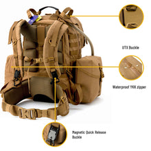 Load image into Gallery viewer, Akmax Military Sky Walker Army Tactical Assault Outdoor Rucksack Backpack Coyote - AKmax Military
