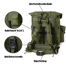 Load image into Gallery viewer, Akmax Military Large Alice Pack Survival Army Tactical Outdoor Rucksack Backpack - AKmax Military