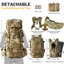 Load image into Gallery viewer, Akmax Military ILBE Tactical Assault Hydration Camping Hiking Rucksack Backpack - AKmax Military