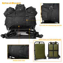 Load image into Gallery viewer, Akmax Military ALICE PACK with Frame Meduim Army Rucksack Black - AKmax Military