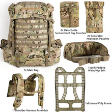 Load image into Gallery viewer, Akmax Military FILBE Tactical Assault Hydration System with Frame Rucksack - AKmax Military