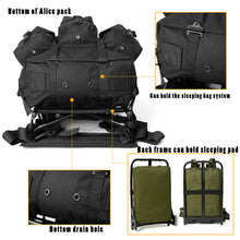 Load image into Gallery viewer, Akmax Military Large Alice Pack Survival Army Tactical Outdoor Rucksack Backpack Black - AKmax Military