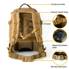 画像をギャラリービューアに読み込む, Akmax Military Adventure 48H Bug-Out Bag Outdoor Hiking Backpack Coyote - AKmax Military