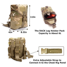 画像をギャラリービューアに読み込む, Akmax Military Tactical Assault Vest with MOLLE Pouches Army Combat Chest Rig with Leg Pack OCP - AKmax Military