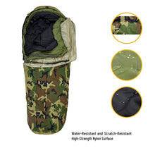 Load image into Gallery viewer, Akmax Military Waterproof All-Season Multifunctional Modular Sleeping Bag with Bivy Cover Woodland - AKmax Military