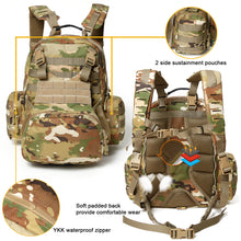 画像をギャラリービューアに読み込む, Akmax Military Sky Walker Modular Assault Vest System Tactical Assault Camo Backpack - AKmax Military