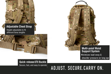 画像をギャラリービューアに読み込む, ILBE 1.0 Assault Pack 45L –Camouflage Tactical Military Backpack with MOLLE System &amp; Hydration Compatibility for Outdoor, Hiking, Rucking
