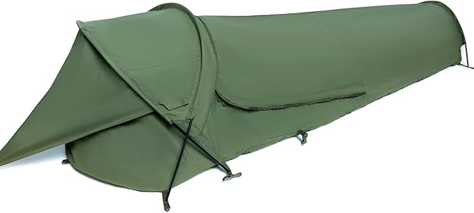 Compact BiVy Tent – Olive Drab | Ultralight Waterproof Survival Shelter with Stargazing Window & Tactical Green Shell - AKmax