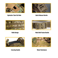 画像をギャラリービューアに読み込む, MOLLE Padded Waist/Hip Belt – Multi-Terrain Camo, Replacement for Medium Rucks (Belt Only)
