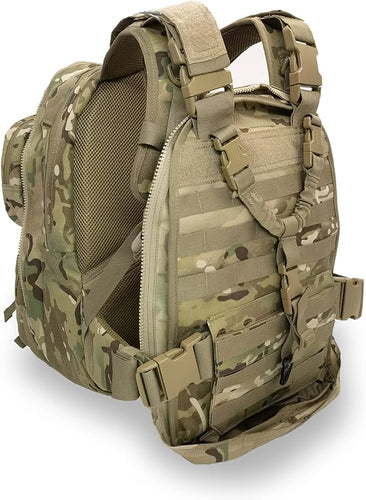 Fast Reaction Assault Pack – Multicam | Modular Convertible Backpack & Tactical Vest with Utility Pouches - AKmax