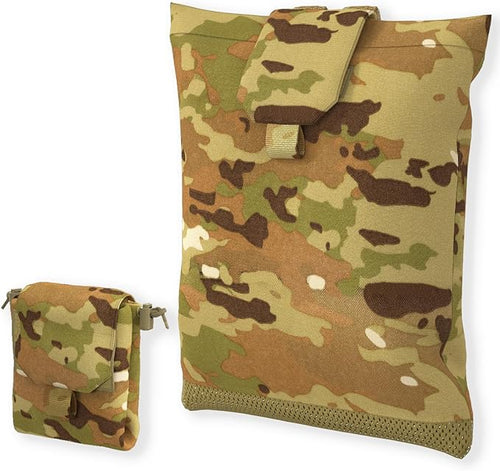 MT 2PCS Military MOLLE Drop Dump Pouch – Tactical Roll-Up Foldable Magazine Utility Pouch, Ripstop Nylon, Mesh Bottom Design, Compatible with MOLLE System - AKmax
