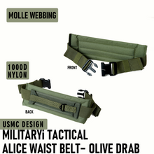 Load image into Gallery viewer, AKmax Military Tactical ALICE Backpack Frame Waist Belt – Army LC-1 Load Bearing Kidney Pad for Combat Rucksack
