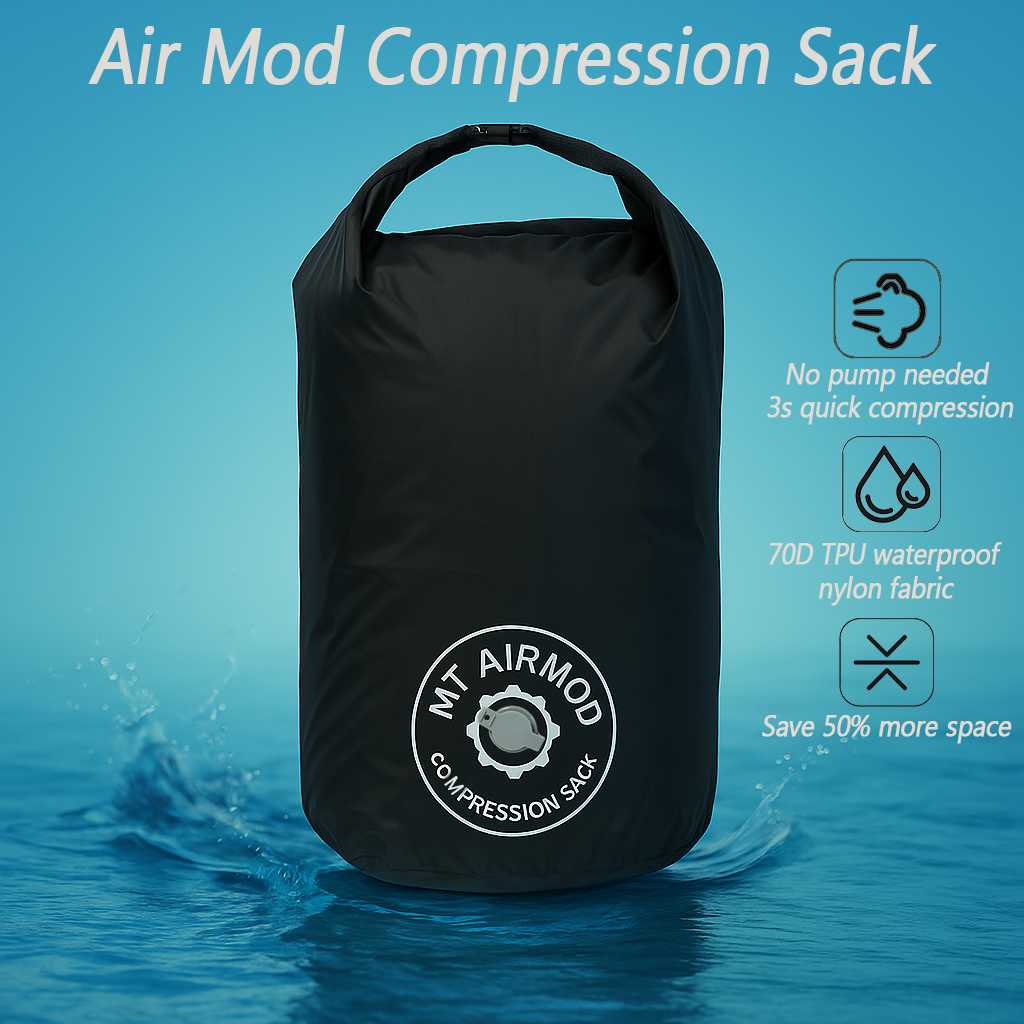 AKmax Waterproof Air Mod Compression Sack – Fits USGI Sleep System, 82cm Vacuum Dry Sack for Military, Camping & Hiking