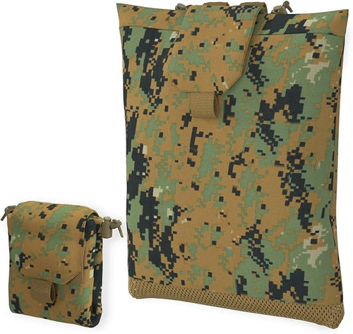 MT 2PCS Military MOLLE Drop Dump Pouch – Tactical Roll-Up Foldable Magazine Utility Pouch, Ripstop Nylon, Mesh Bottom Design, Compatible with MOLLE System - AKmax