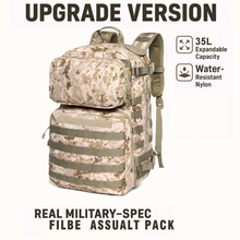 Load image into Gallery viewer, FILBE 1.0 Assault Pack – Military Tactical Backpack with MOLLE System &amp; Hydration Compatibility, 30L Capacity
