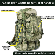 画像をギャラリービューアに読み込む, ILBE 2.0 Assault Pack 45L –FG Camo Tactical Backpack with Laser-Cut MOLLE Panels &amp; Hydration System for Outdoor, Military, Hiking
