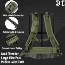 Load image into Gallery viewer, AKmax Military Tactical ALICE Backpack Shoulder Straps – Army LC-1 Padded Harness for Medium &amp; Large Rucksack Frame
