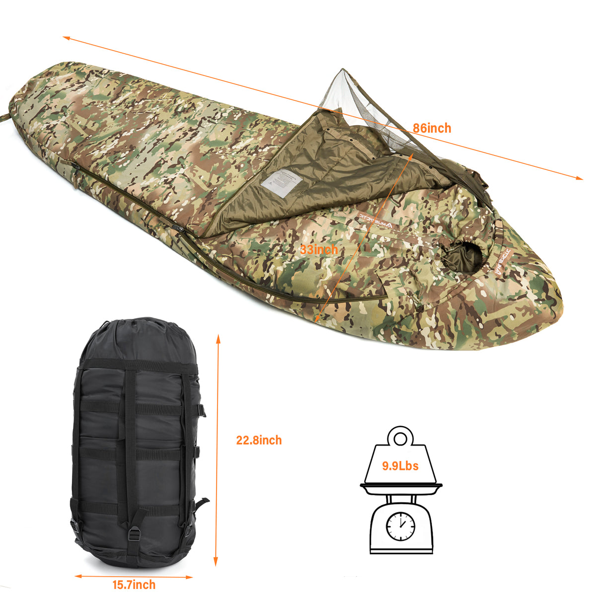 Rifleman Modular Sleeping System – Full Kit – Camouflage | Dual ...