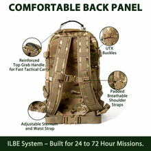 画像をギャラリービューアに読み込む, ILBE 1.0 Assault Pack 45L –Camouflage Tactical Military Backpack with MOLLE System &amp; Hydration Compatibility for Outdoor, Hiking, Rucking
