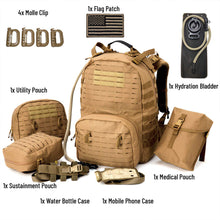 Load image into Gallery viewer, MOLLE Medium Rucksack Skywalker Coyote
