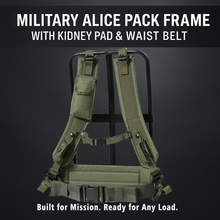 Load image into Gallery viewer, AKmax Military ALICE LC-1 Pack Frame with Straps and Waist Belt, Military Backpack External Frame for Rucksack Support

