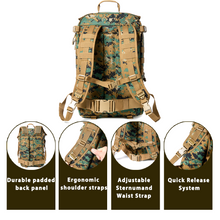 画像をギャラリービューアに読み込む, FILBE 1.0 Assault Pack – Military Tactical Backpack with MOLLE System &amp; Hydration Compatibility, 30L Capacity
