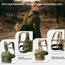 Load image into Gallery viewer, AKmax Military Tactical ALICE Yoke &amp; Butt Pack – Army Combat Utility Waist Belt Pouch for Outdoor Survival Hiking
