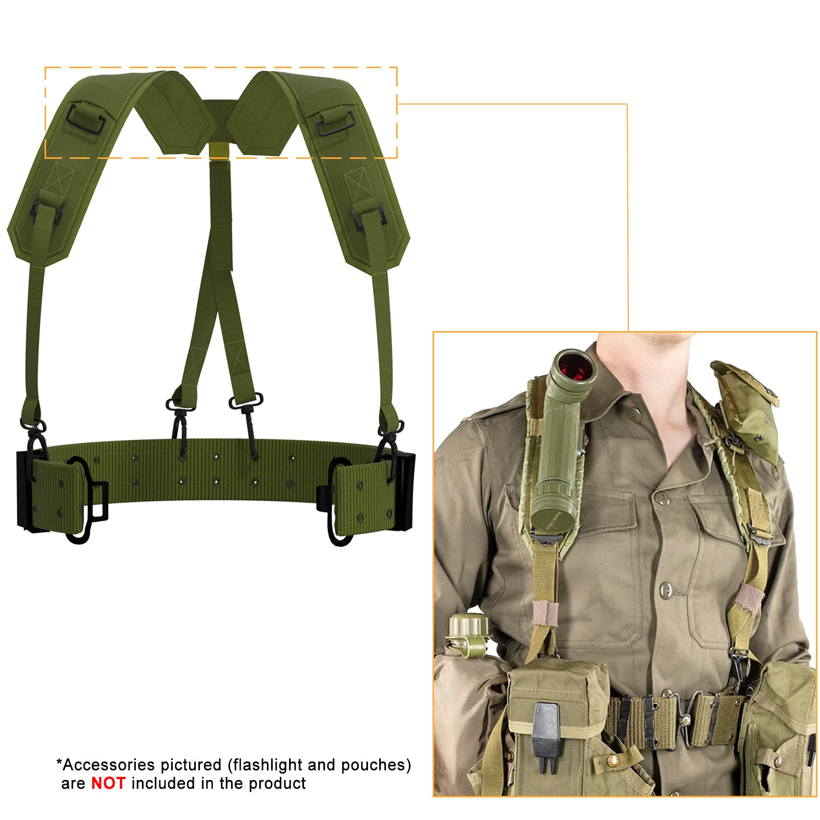 ALICE装備 個人用装具類 ALICE Yoke Harness – Olive Drab | Lightweight Shoulder & Waist Rig