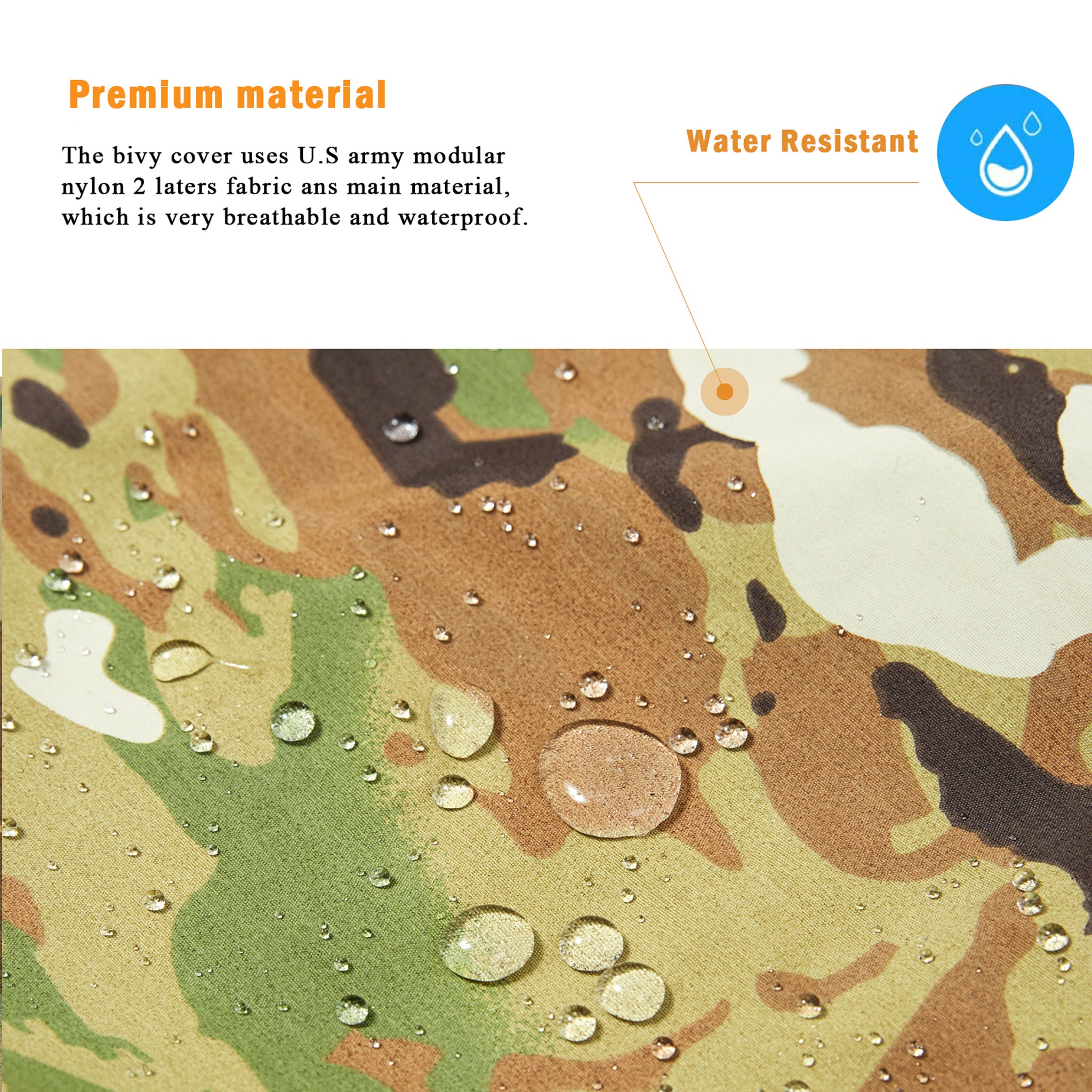 USGI BiVy Cover – OCP Camo | Waterproof Sleeping Bag Shell