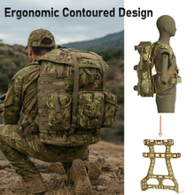 Load image into Gallery viewer, AKamx MOLLE 4000 Tactical Military Rucksack with Frame – 1:1 U.S. Airborne Replica Camouflage Army Backpack (85L+)
