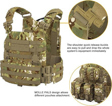 Load image into Gallery viewer, Modular Tactical Assault System – Multicam | Quick-Release Vest &amp; Assault Pack Combo with 9 MOLLE Pouches - AKmax
