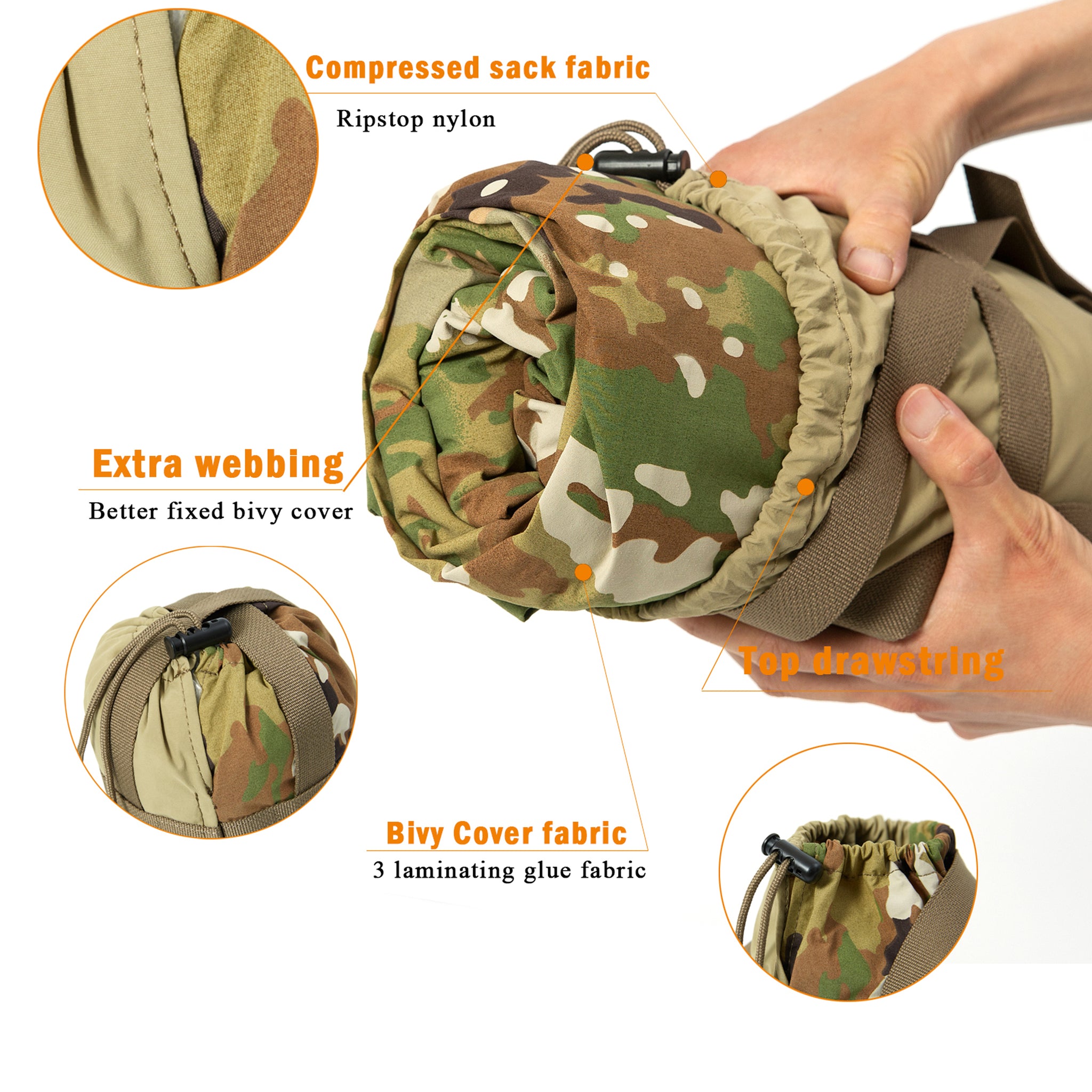 USGI BiVy Cover – OCP Camo | Waterproof Sleeping Bag Shell