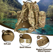 画像をギャラリービューアに読み込む, AKmax Military MOLLE II Medium Rucksack Frame with Waist Belt – Army Tactical ABS Frame for Load-Bearing Comfort Camouflage
