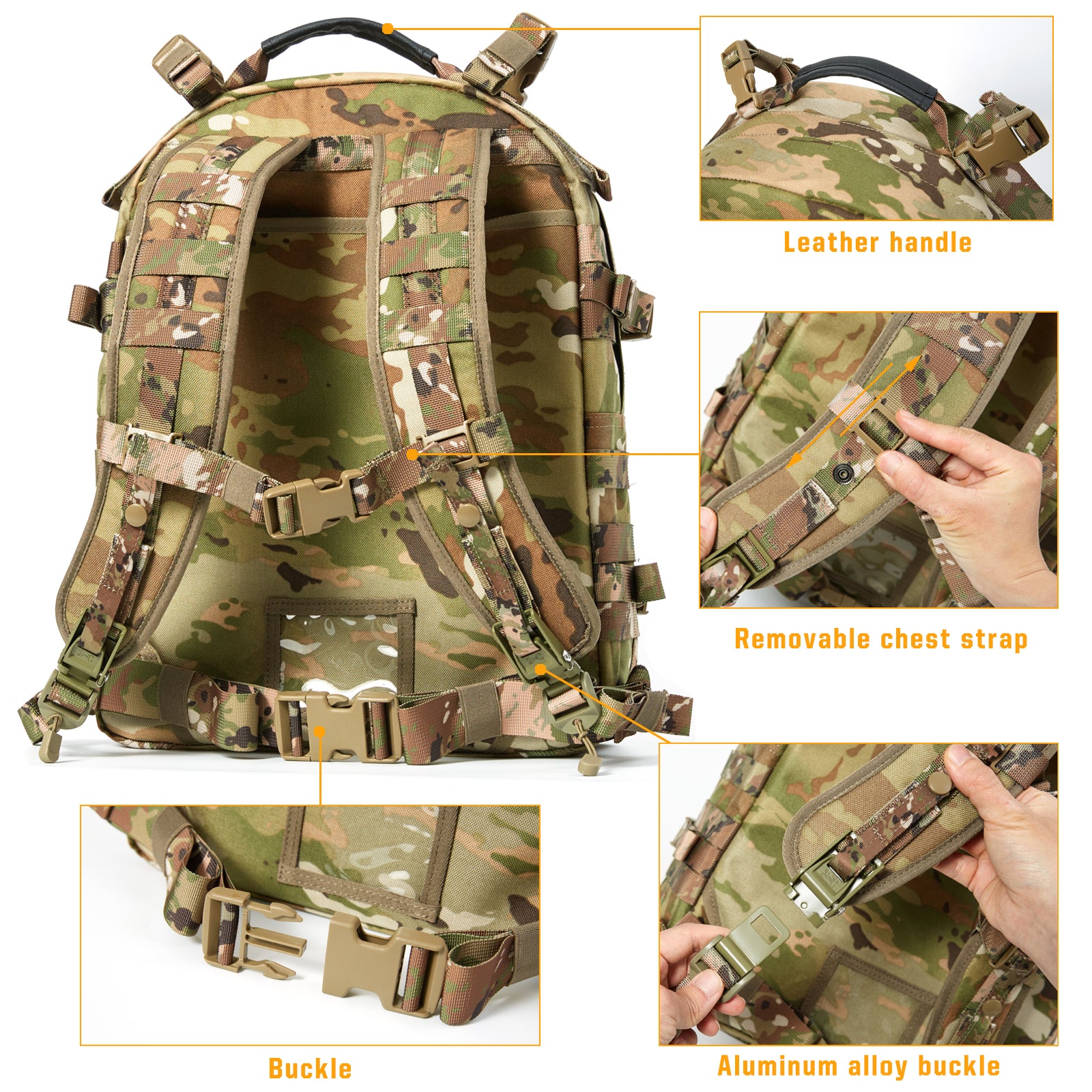 MOLLE II Military Tactical Backpack 30-40L Rifleman Assault Pack For ...