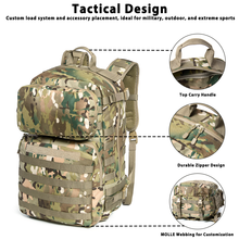 画像をギャラリービューアに読み込む, FILBE 1.0 Assault Pack – Military Tactical Backpack with MOLLE System &amp; Hydration Compatibility, 30L Capacity
