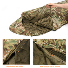 Load image into Gallery viewer, MT Modular Sleeping Bag System 2.0 with Bivy Cover, Mummy Sleep Bag for All Seasons Multicam tourist Sleep bag - AKmax
