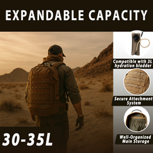 画像をギャラリービューアに読み込む, ILBE 1.0 Assault Pack 45L –Coyote Tactical Military Backpack with MOLLE System &amp; Hydration Compatibility for Outdoor, Hiking, Rucking
