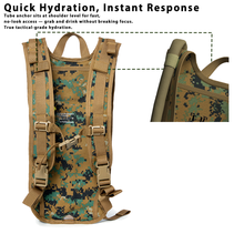 画像をギャラリービューアに読み込む, USMC ILBE Hydration Carrier – Multi-Terrain Camo, Includes 3L Bladder, Military MOLLE Water Pack

