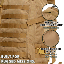 画像をギャラリービューアに読み込む, ILBE 1.0 Assault Pack 45L –Coyote Tactical Military Backpack with MOLLE System &amp; Hydration Compatibility for Outdoor, Hiking, Rucking
